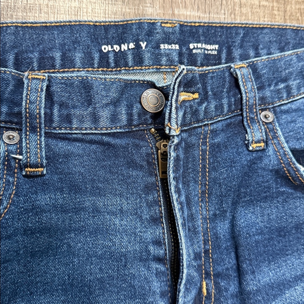 Men's old navy straight built in flex jeans - Picture 2 of 3
